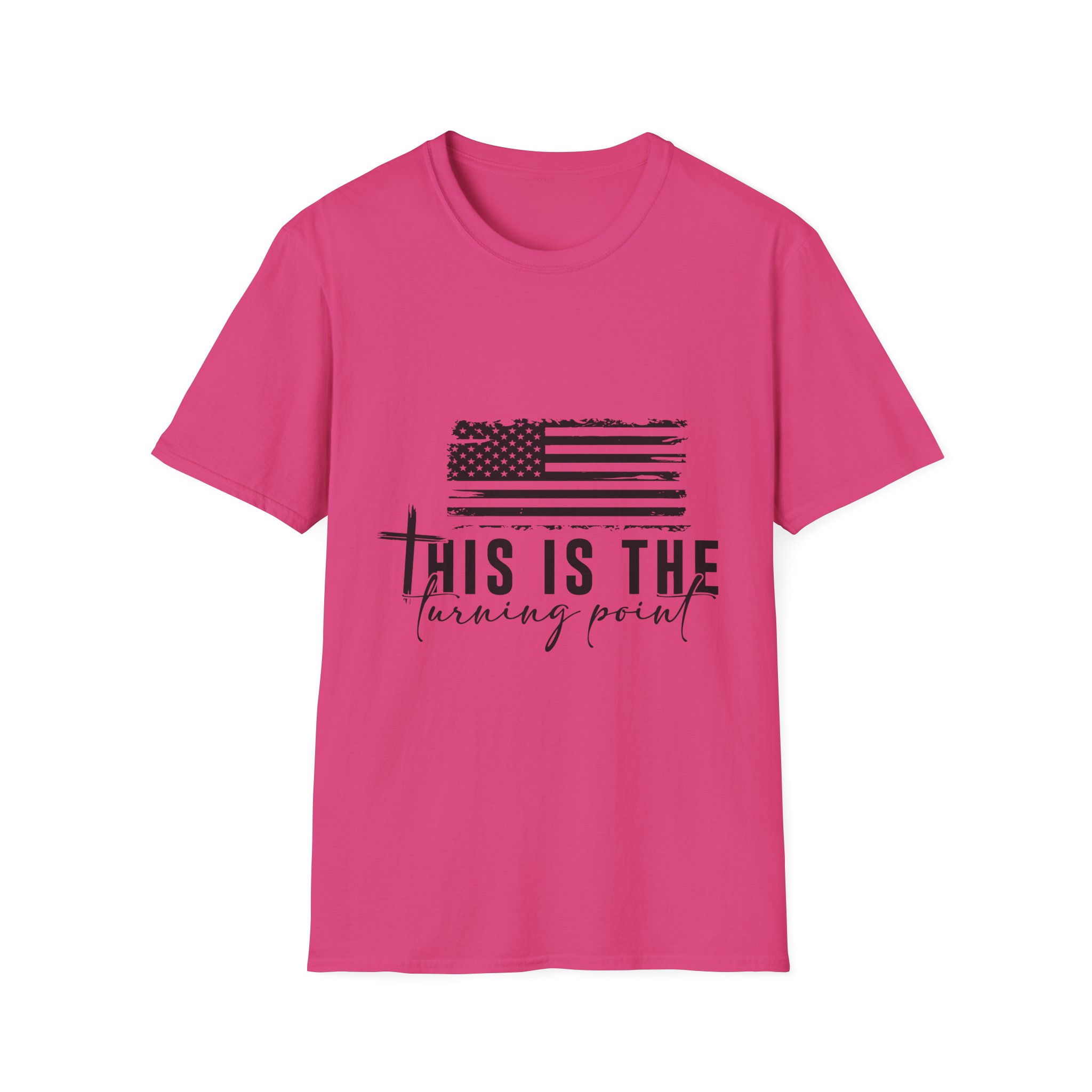 "This Is The Turning Point" Distressed American Flag Tee