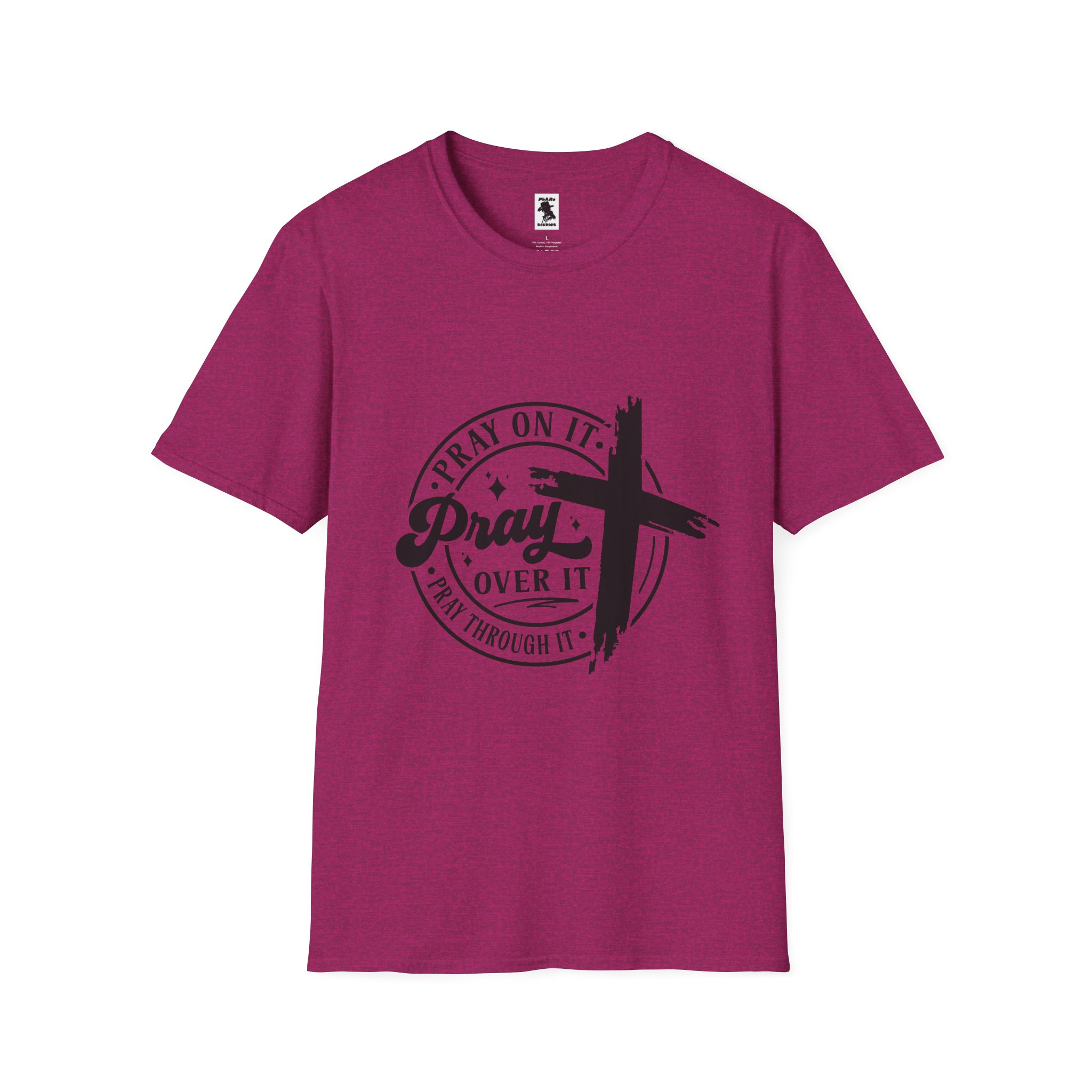 Inspirational Unisex Softstyle T-Shirt - "Pray On It, Pray Through It" - Image 17