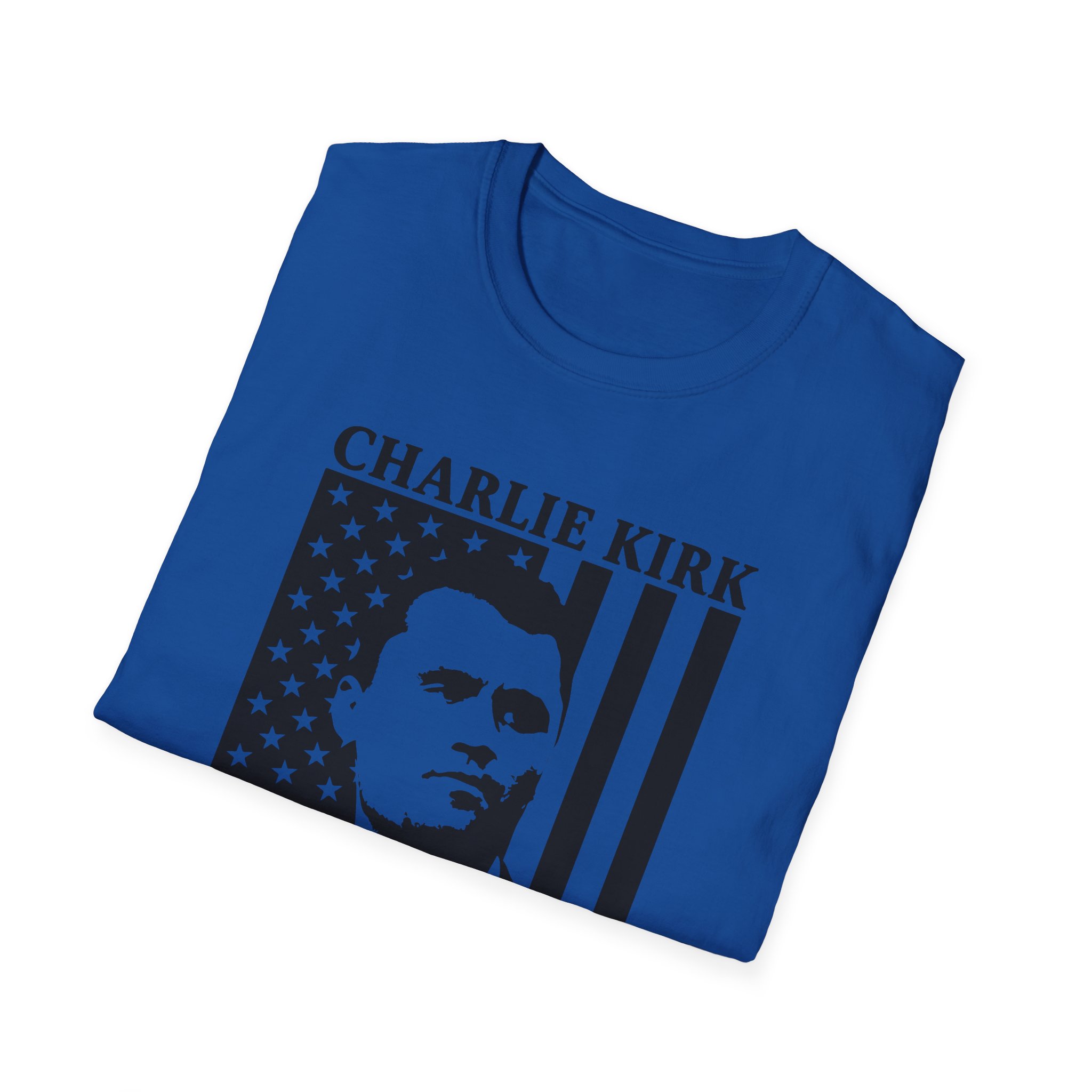 Charlie Kirk American Patriot T-Shirt — Portrait Flag Graphic Tee - Image 2