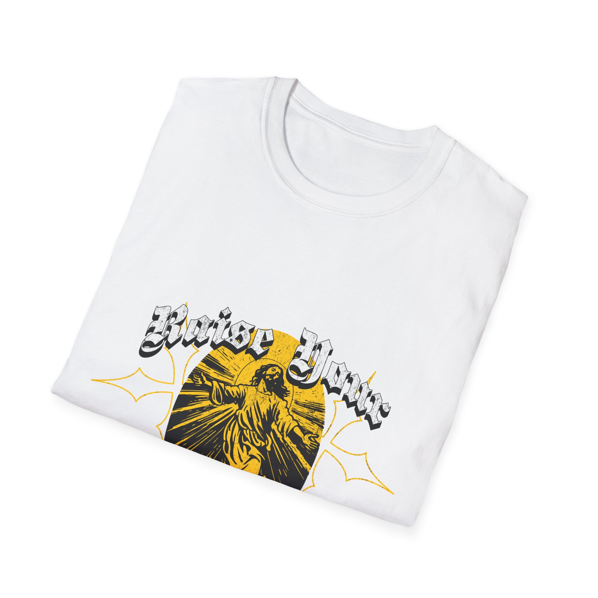 Raise Your Hand to the Lord Unisex Softstyle T-Shirt - Image 2