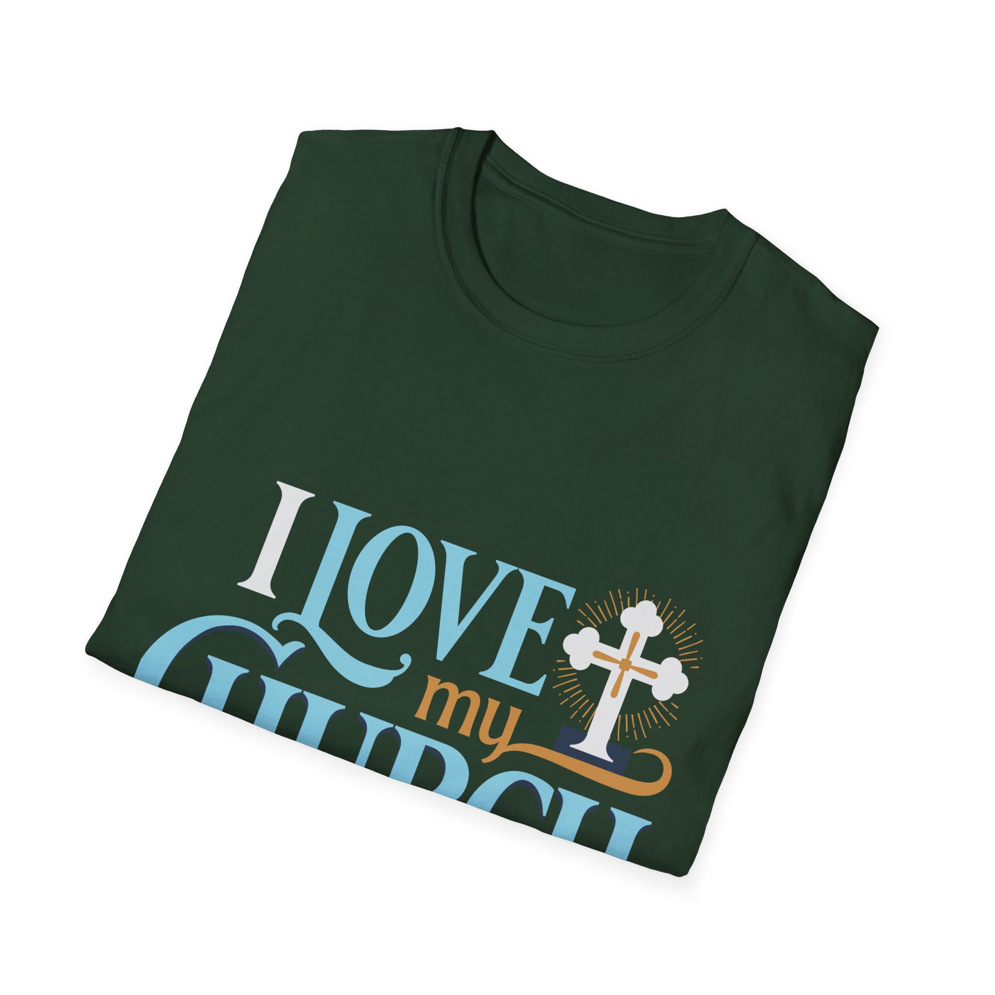 I Love My Church T-Shirt – Christian Faith Cross Tee for Church Events & Sunday Worship - Image 2