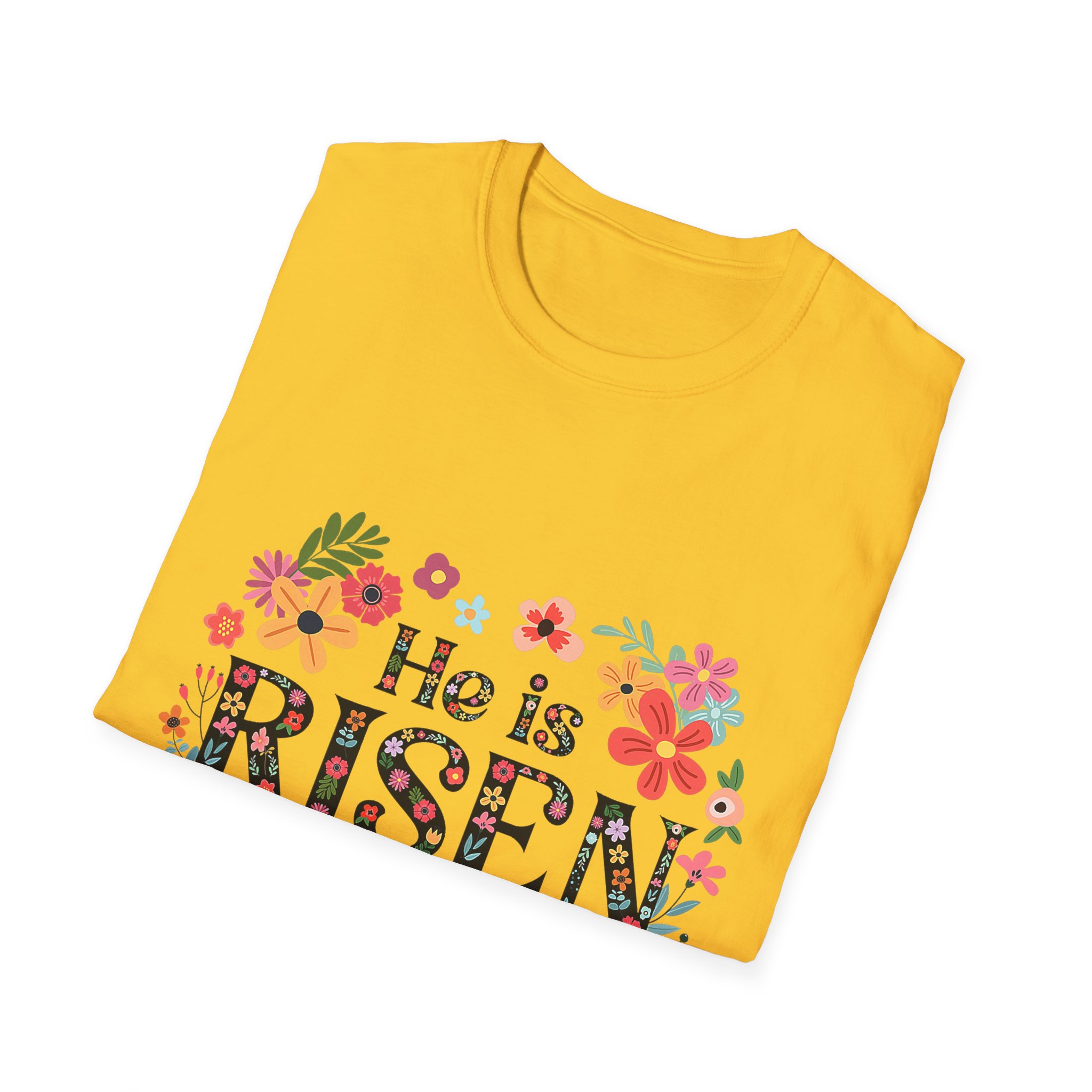 He Is Risen Floral T-Shirt — Matthew 28:6 Easter Christian Tee - Image 10