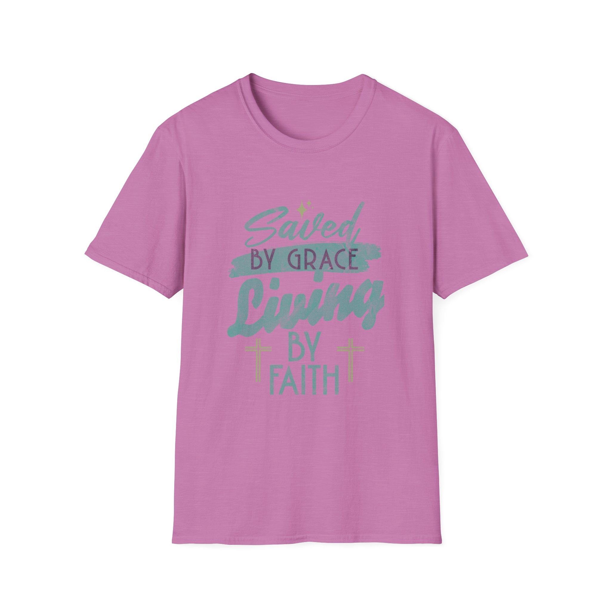 Saved by Grace, Living by Faith T-Shirt — Christian Faith Graphic Tee - Image 17