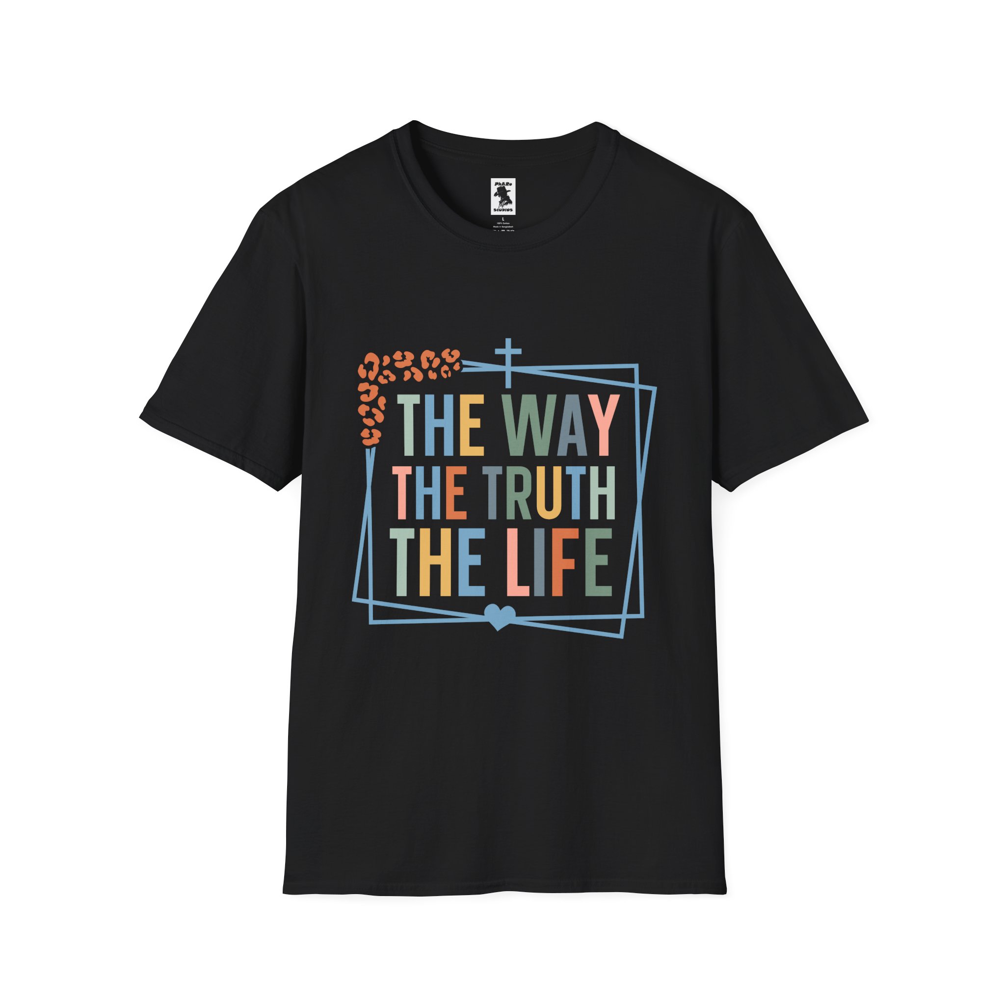 Inspirational Unisex Softstyle T-Shirt - "The Way, The Truth, The Life" - Image 5